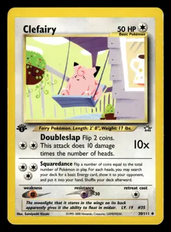 Clefairy 30/111 1st Edition Neo Genesis Set Pokemon Card - Image 1