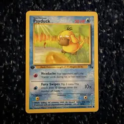 Pokemon TCG Psyduck 53/62 1st Edition Fossil Set Regular Card WOTC 1999 - Image 1