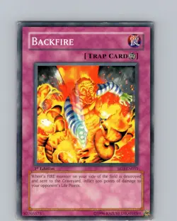 Yu-Gi-Oh TCG Backfire SD3-EN031 1st Edition Regular Common Card Played LP - Image 1