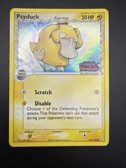 Pokemon TCG Psyduck Card 81/110 Reverse Holo Rare Holon Phantoms Series - Image 1