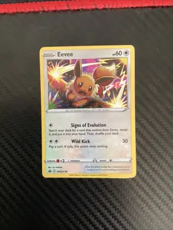 Eevee SWSH118 HOLO RARE Pokemon Black Star Promo NM 2021 Card TCG - Image 1