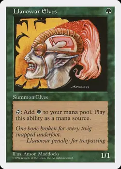 5th Edition Llanowar Elves MTG Magic the Gathering NM - Image 1