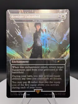 Armiger Unleashed / Forge Anew SLD Rainbow FOIL: Final Fantasy MTG (NM) - Image 1