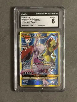 Pokemon TCG Mewtwo EX 163/162 BREAKthrough Russian CGC 8 POP 1 - Image 1