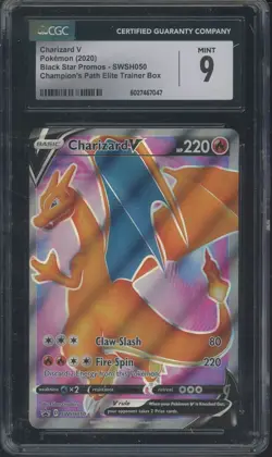 2020 Pokemon Black Star Promo SWSH050 Charizard V Elite Trainer Box CGC 9 MINT - Image 1