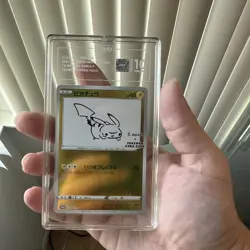 2021 Pokemon Japanese Promo Yu Nagaba Pikachu 208/S-P TAG 10 Gem Mint - Image 1