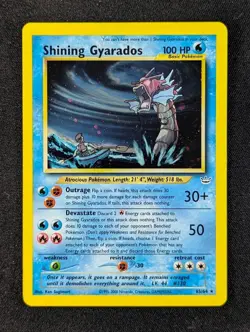 2001 Pokemon SHINING GYARADOS #65/64 Neo Revelation Cosmos Holo Secret Rare - Image 1