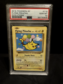 Flying Pikachu Evolutions SR 110/108 PSA (GEM MT-10) Pokemon - Image 1