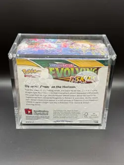 Auction #1 Pokemon TCG SWSH Evolving Skies Booster Box SEALED w/Acrylic - Image 5