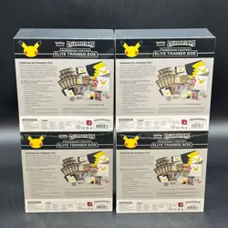 Lot of (4) Pokemon Center Exclusive Celebrations PC Elite Trainer Boxes SEALED - Image 3