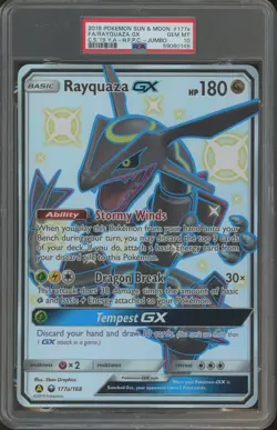 2017 Pokemon Sun & Moon C.S.'19-H.F.P.C. JUMBO #177a Rayquaza GX PSA 10 GEM MT - Image 1
