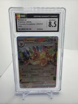 Pokemon Flareon ex Double Rare Holo CGC 8.5 Prismatic Evolutions 014/131 - Image 1