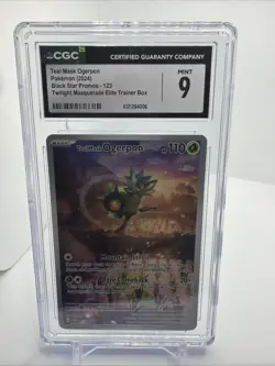 Pokemon TCG Teal Mask Ogerpon SVP 123 Black Star Promo CGC 9 Mint - Image 1