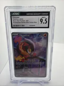 Charcadet Black Star Promo #022 - CGC MINT+ 9.5 - Phantasmal Flames ETB -Pokemon - Image 1