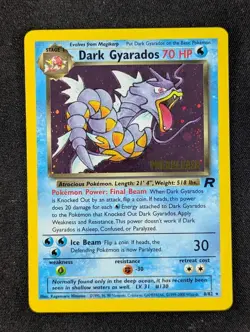 1999 Pokemon DARK GYARADOS #8/82 Team Rocket League Prerelease Promo English - Image 1