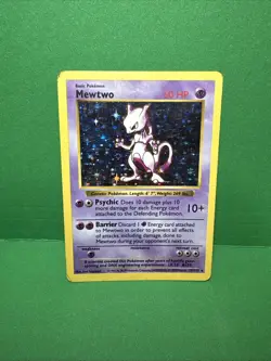 Shadowless Mewtwo Holo #10/102 - Base Set Unlimited - 1999 WOTC Pokemon - Image 1