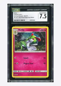 Pokemon CGC 7.5 Kirlia Holo 2017 92a/147 Ultra Prism Single Pack Blister English - Image 1
