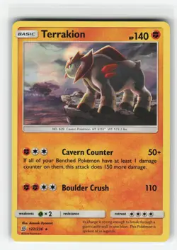 TERRAKION 122/236 UNIFIED MINDS HOLO RARE POKEMON TCG NM - Image 1