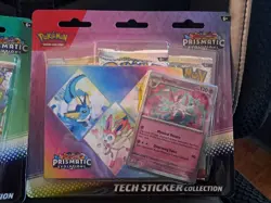 New & Sealed! Set of 2 Pokemon TCG Prismatic Evolutions Tech Sticker Collection - Image 3