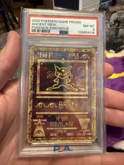 2000 Promo Pokemon 2000 Movie Ancient Mew PSA 8 NM-MT Two Swirls! - Image 1