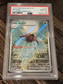 2025 POKEMON MEG EN-MEGA EVOLUTION ILLUSTRATION RARE #137 NINJASK PSA 10 - Image 1