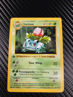 Pokemon Ivysaur Base Set Shadowless 30/102 Uncommon 1st Edition - Image 1