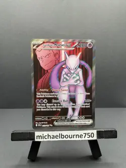 Pokemon TCG Team Rockets Mewtwo EX 213/182 Full Art Destined Rivals - Image 1