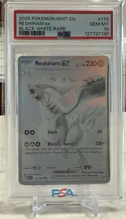 Pokemon White Flare Reshiram EX BWR 173/086 English PSA10 - Image 1