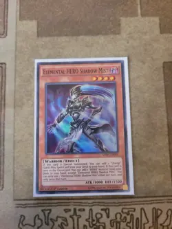 YUGIOH ELEMENTAL HERO SHADOW MIST SDHS-EN001 SUPER 1ST ED NM - Image 1