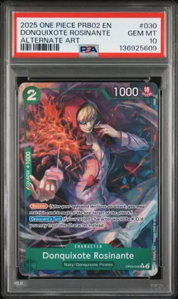 5609 Donquixote Rosinante 2025 One Piece The Best Vol. 2 OP05-030 Alt Art PSA 10 - Image 1