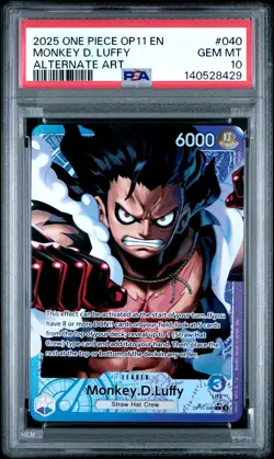 8429 Monkey D. Luffy 2025 One Piece A Fist #OP11-040 Alternative Art PSA 10 - Image 1