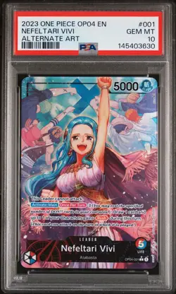PSA 10 Nefeltari Vivi Alternate Art L OP04-001 Kingdoms of Intrigue One Piece - Image 1