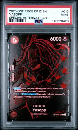 Yasopp 2025 One Piece Legacy of the Master #OP09-013 Special Alternate Art PSA 9 - Image 1