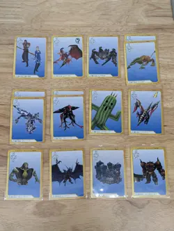Final Fantasy 8 VIII Triple Triad Cards Lot of 56 Cards - 35 Silver 21 Gold - Image 2