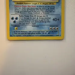 Pokemon Blastoise Base Set Card #2/102 WotC Vintage 1999 - Image 3