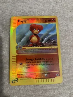 Magby Reverse Holo 52/165 Expedition 2002 Rare Pokemon Card! Great Condition! - Image 1