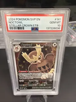 Pokemon TCG Noctowl #141 Promo Card Graded PSA 10 - Image 1