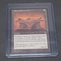 Vintage 1997 MTG Tempest Altar Of Dementia Card - Image 1