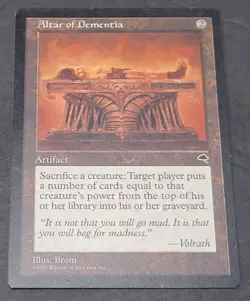 Vintage 1997 MTG Tempest Altar Of Dementia Card - Image 2