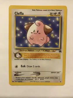 CLEFFA Pokemon Card - WOTC Promo - Black Star - #31 - NM - Image 1