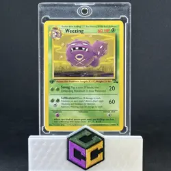 Pokemon TCG Weezing 1st Edition Uncommon Card Fossil, 45/62 - Image 1