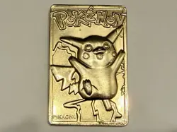 Pikachu Pokemon Card 23k Gold Plated Limited Edition Burger King 1999 Nintendo - Image 1