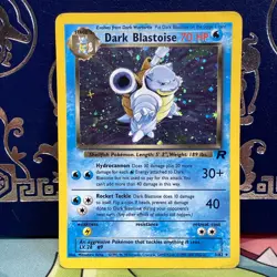 Pokemon 2000 Dark Blastoise Holo Rare Card 3/82 LP - - Image 1