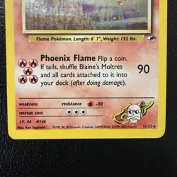 Blaine's Moltres 1/132 Gym Heroes 2000 Holo Rare WOTC Pokemon Card TCG LP - Image 4