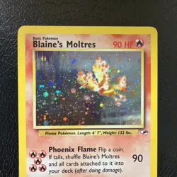 Blaine's Moltres 1/132 Gym Heroes 2000 Holo Rare WOTC Pokemon Card TCG LP - Image 5