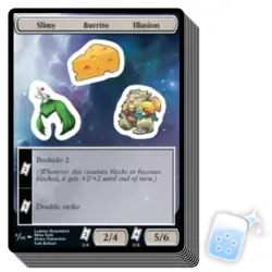 10 pcs SLIMY BURRITO ILLUSION STICKER SHEET (9/48) Unfinity Magic MTG MINT CARD - Image 1