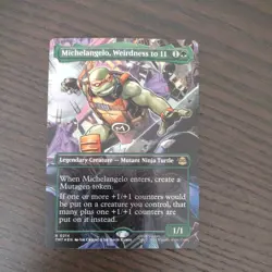 MTG-Teenage Mutant Ninja Turtles/Michelangelo Weirdness to 11 (Borderless Foil) - Image 1