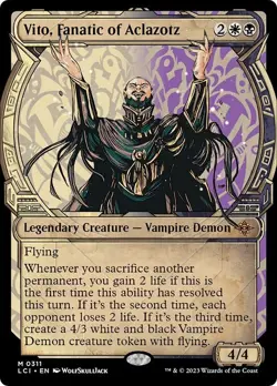 Showcase VITO, FANATIC OF ACLAZOTZ mtg NM-M Lost Caverns of Ixalan 1 Mythic - Image 1