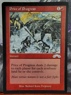Price of Progress x1 - MTG Exodus - Moderately Played - Image 1