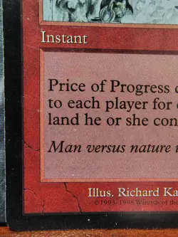 Price of Progress x1 - MTG Exodus - Moderately Played - Image 4